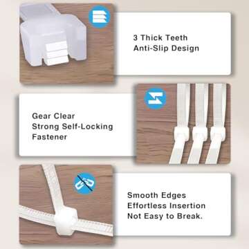 400-Pack Zip Ties Assorted Sizes for Home & DIY Projects