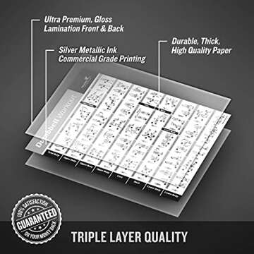 NewMe Fitness Workout Posters for Home Gym, Dumbbell Exercise Posters for Full Body Workout, Core Abs Legs Glutes & Upper Body Training Program (Vol 1,2,3-3 Pack)