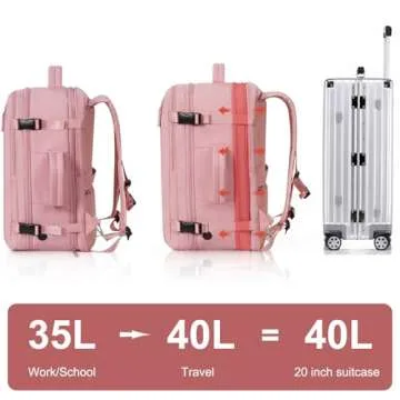 Hanples 40L Travel Backpack for Men and Women - TSA Approved