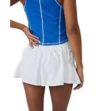 Free People Women's Standard Get Your Flirt On Shorts - Chic Mid-Thigh Style in White