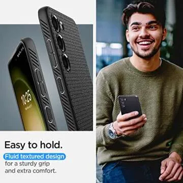 Spigen Liquid Air Designed for Galaxy S23 Case (2023) [Military-Grade Protection] - Matte Black