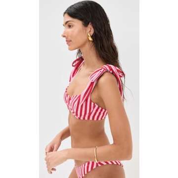 Beach Riot Women's Blair Bikini Top in Candy Cane Stripes