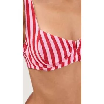 Beach Riot Women's Blair Bikini Top in Candy Cane Stripes