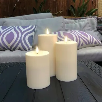 Outdoor Flameless Candles Set for Elegant Entertaining