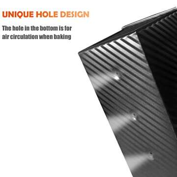 CHEFMADE Loaf Pan 2 Pcs, Non-Stick Bread Pan Carbon Steel Toast Pan with Cover for Baking Bread - Black