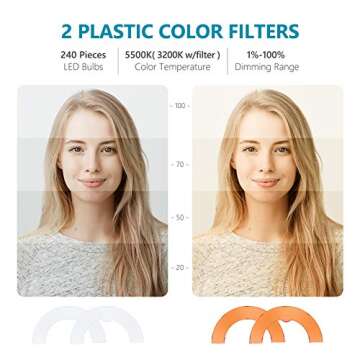 Neewer Upgraded 18-inch Outer Dimmable SMD LED Ring Light with 79-inch Stand, Bluetooth Receiver, Rotatable Phone Holder for Smartphone/Camera Make up YouTube Video Shooting (EU/US Plug, Bag Included)