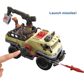 Jurassic World Capture & Crush Truck Playset with Velociraptor