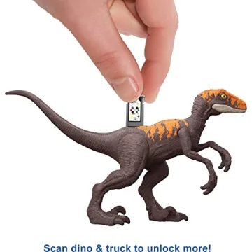 Jurassic World Capture & Crush Truck Playset with Velociraptor