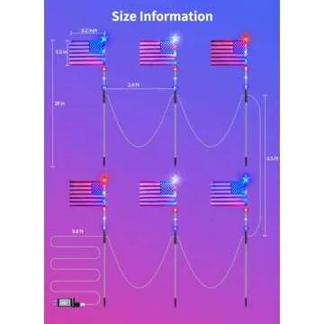 Brightown 4th of July Outdoor Decorative Lights Enhancing Celebrations