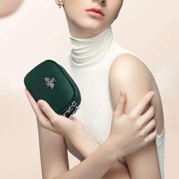 Stylish imeetu Women Leather Coin Purse with Bee Decoration