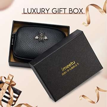 Stylish imeetu Women Leather Coin Purse with Bee Decoration