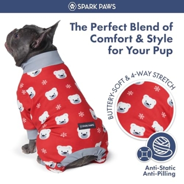 Spark Paws Christmas Dog Pajama - Ultra Soft & Stretch