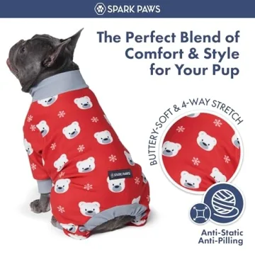 Spark Paws Christmas Dog Pajama - Ultra Soft & Stretch