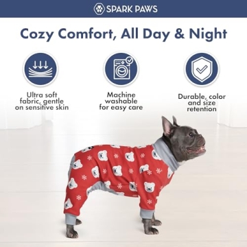 Spark Paws Christmas Dog Pajama - Ultra Soft & Stretch