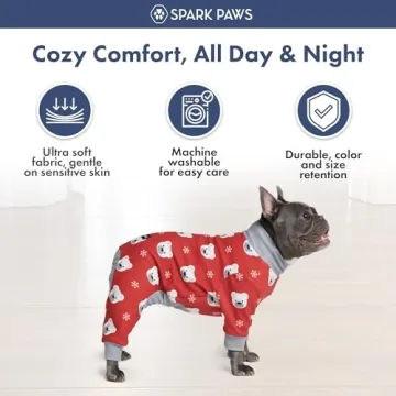 Spark Paws Christmas Dog Pajama - Ultra Soft & Stretch