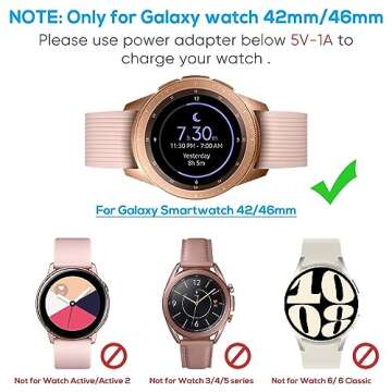 Charger Compatible with Samsung Galaxy Watch 42mm/46mm, Upgraded Charging Cradle Dock for Galaxy Wat...