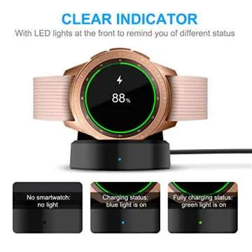 Charger Compatible with Samsung Galaxy Watch 42mm/46mm, Upgraded Charging Cradle Dock for Galaxy Watch SM-R800/R810/R815 Smart Watch Charger (Not for Active), Black
