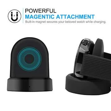 Charger Compatible with Samsung Galaxy Watch 42mm/46mm, Upgraded Charging Cradle Dock for Galaxy Watch SM-R800/R810/R815 Smart Watch Charger (Not for Active), Black