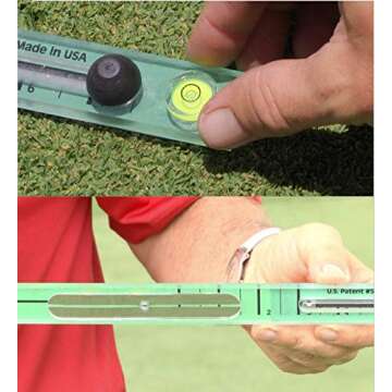TPK Golf Training Aids - The Putting Stick Pro - Putting Training Aid for Golf Putting Practice with Eyeline Putting Mirror - Endorsed by Golf Instructors & Used by Tour Pros Worldwide