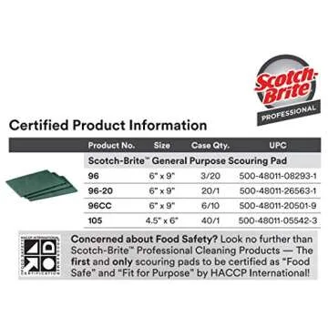 Scotch-Brite 105 Scouring Pads - Fast & Durable Cleaning