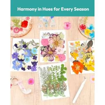 Resiners 100Pcs Dried Pressed Flowers for Unique Crafting
