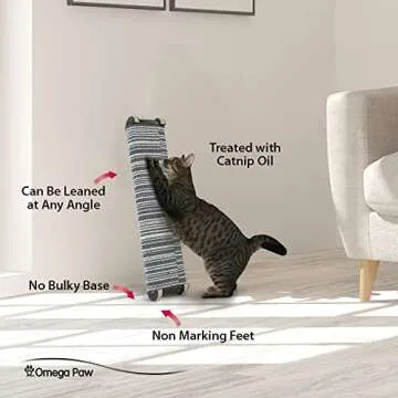 Omega Paw Lean-it Scratching Post for Cats - 25 Inch