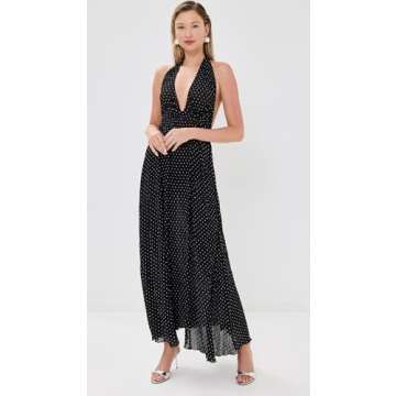 Shop Lioness District Maxi Dress Onyx Polka - Women's Elegance