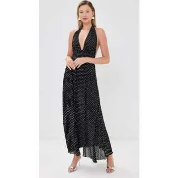 Shop Lioness District Maxi Dress Onyx Polka - Women's Elegance