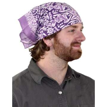 Sunshine Joy Grateful Dead Dancing Bear Mandala Bandana Purple