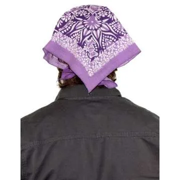 Sunshine Joy Grateful Dead Dancing Bear Mandala Bandana Purple