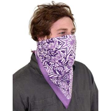 Sunshine Joy Grateful Dead Dancing Bear Mandala Bandana Purple