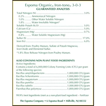 Espoma Iron-Tone Organic Fertilizer for Plant Health 5 lb
