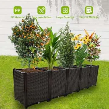 TDDSS Elevated Garden Boxes for Plants & Herbs