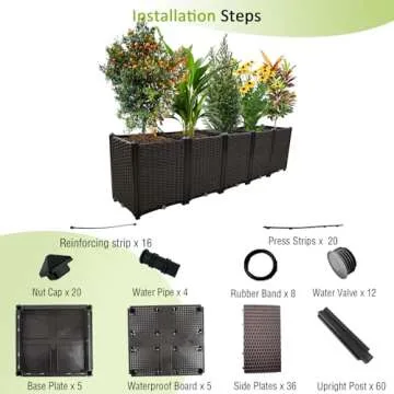 TDDSS Elevated Garden Boxes for Plants & Herbs