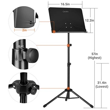 CAHAYA 5 in 1 Adjustable Music Stand Set