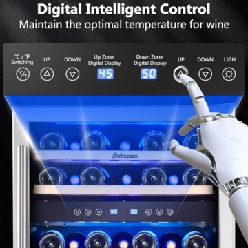 Kalamera 24 inch Wine Cooler with Dual Zone Temperature