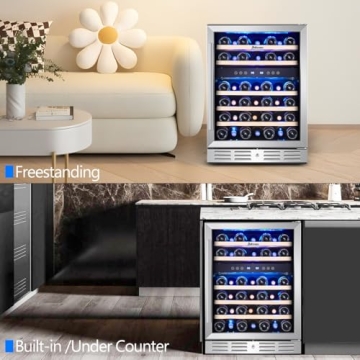 Kalamera 24 inch Wine Cooler with Dual Zone Temperature