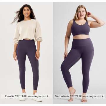 ODODOS Women's High Waisted 7/8 Yoga Leggings with Pockets, 25" Inseam Tummy Control Non See Through...