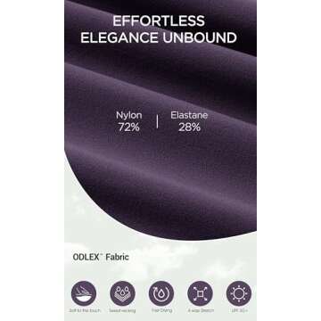 ODODOS Women's High Waisted 7/8 Yoga Leggings with Pockets, 25" Inseam Tummy Control Non See Through Workout Athletic Running Yoga Pants, Dark Purple, XX-Large