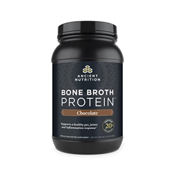 Ancient Nutrition Protein Powder Made from Real Bone Broth, Chocolate, 20g Protein Per Serving, 40 S...