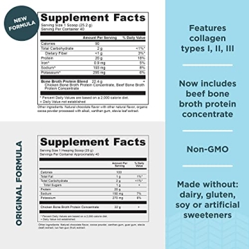 Chocolate Bone Broth Protein Powder - 20g Protein