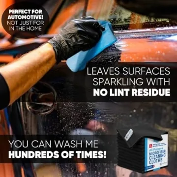 12" x 12" Premium Microfiber Towels for Cleaning