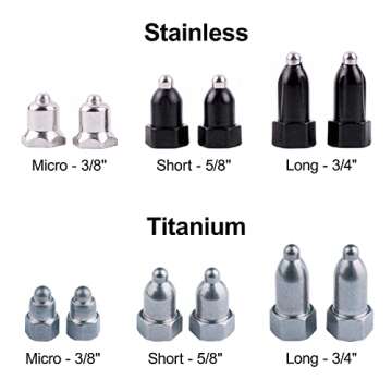 Educator Contact Points for E-Collar Remote Dog Training Collars - Titanium, Short 5/8-Inch