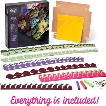 Felt Succulents Kit for Creative DIY Projects