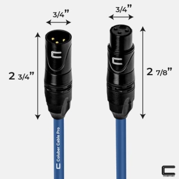 Balanced XLR Cable Male to Female - Premium Blue Connector