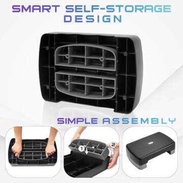 Yes4All Aerobic Exercise Step Platform with Adjustable Risers for Home Gym Fitness Workout
