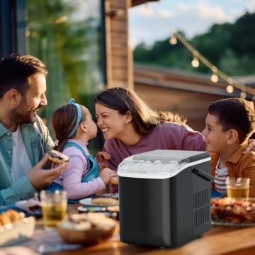NEWBULIG Portable Ice Maker: 9 Cubes in 6 Minutes