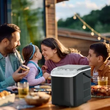 NEWBULIG Portable Ice Maker: 9 Cubes in 6 Minutes
