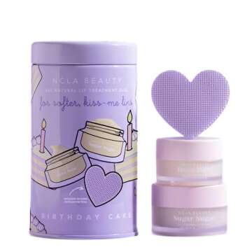 NCLA Lip Care Set & Scrubber: Clean, Vegan Lip Treatment Duo