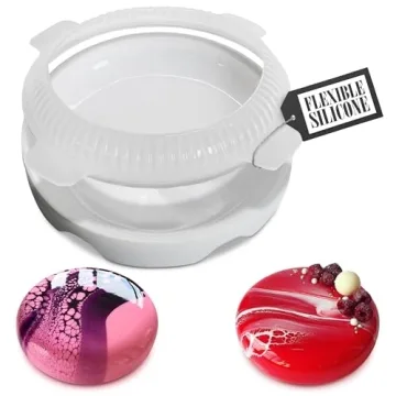 3D Silicone Cake Molds for Baking - Valentines Round Silicone Molds for Baking Mousse Cake Molds Sil...